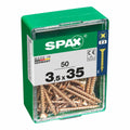 Scatola a viti SPAX Vite per legno Testa piatta (3,5 x 35 mm)