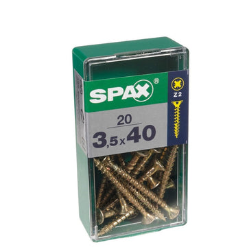 Scatola a viti SPAX Yellox Legno Testa piatta 30 pcs (4,5 x 50 mm)