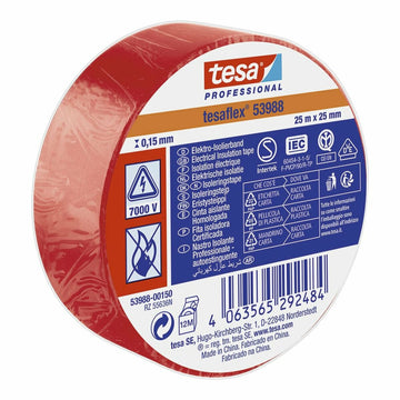 Nastro isolante TESA Rosso PVC 25 mm x 25 m