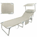 Lettino da spiaggia Colorbaby Pieghevole Beige 188 x 58 x 30 cm