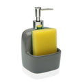 Dispenser di Sapone Versa Grigio Ceramica (9,4 x 17,8 x 10,5 cm)