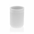 Portaspazzolini da Denti Versa STRIA Bianco Resina (7,3 x 10,3 x 7,3 cm)