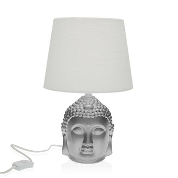 Lampada da tavolo Versa Argentato Buddha Porcellana (21 x 33 x 21 cm)