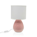 Lampada da tavolo Versa Rosa Bianco Ceramica 40 W 15,5 x 27,5 cm