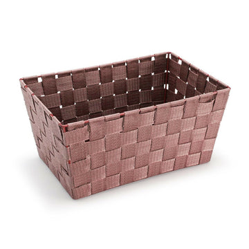 Cestino Versa Rosa Tessile 20 x 15 x 30 cm