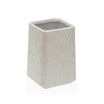 Portaspazzolini da Denti Versa Bianco Ceramica Plastica 7 x 10 x 7 cm