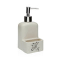 Dispenser di Sapone Versa Ceramica ABS Dolomite Fiori 9 x 18,5 x 8 cm