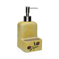 Dispenser di Sapone Versa Ceramica ABS Dolomite Oliva 9 x 18,5 x 8 cm