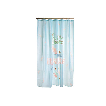 Tenda da Doccia DKD Home Decor Azzurro