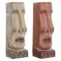 Vaso DKD Home Decor 16 x 17 x 49 cm Viso Beige Terracotta Resina (2 Unità)