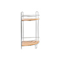 Scaffale ad Angolo DKD Home Decor Naturale Bambù Metallo cromato inossidabile 2 Mensole 19,5 x 19,5 x 36,5 cm