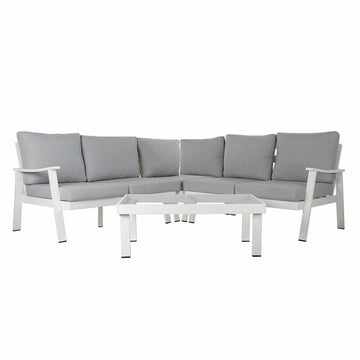 Divano da Giardino DKD Home Decor Grigio 212 x 212 x 86 cm Cristallo Alluminio 86 cm