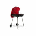 Barbecue a Carbone con Coperchio e Ruote DKD Home Decor Rosso Nero Metallo Acciaio 30 x 40 cm 60 x 57 x 80 cm (60 x 57 x 80 cm)