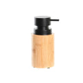 Dispenser di Sapone DKD Home Decor Nero Naturale Bambù polipropilene Loft 8 x 8 x 16 cm