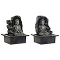 Fontana da giardino DKD Home Decor 21 x 17,5 x 25 cm Buddha Resina Orientale (2 Unità)