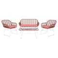 Set Tavolo con 3 Sedie DKD Home Decor 124 x 74 x 84 cm Metallo rattan sintetico