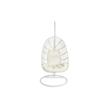 Sedia da giardino sospesa DKD Home Decor Bianco Metallo Alluminio rattan sintetico 94 x 100 x 196 cm