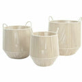 Set di Cestini DKD Home Decor Beige Metallo 38 x 38 x 45 cm 3 Pezzi