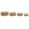 Set di Cestini DKD Home Decor Naturale Metallo Polietilene 42 x 32 x 22 cm 4 Pezzi