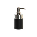 Dispenser di Sapone DKD Home Decor Argentato Nero Acciaio inossidabile Resina 7 x 7 x 17 cm