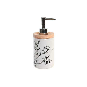 Dispenser di Sapone DKD Home Decor 8 x 9 x 17,5 cm Nero Bianco Gres