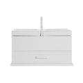 Scatola-Portagioie DKD Home Decor Cristallo Bianco Avorio Legno MDF 30 x 17 x 24 cm