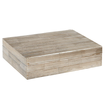 Scatola-Portagioie DKD Home Decor 20,5 x 13 x 5,5 cm Crema Osso Resina