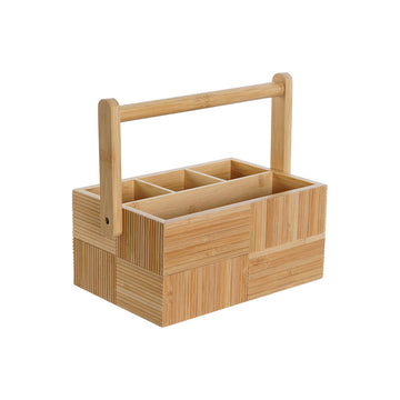 Vassoio Portaposate DKD Home Decor Naturale Bambù 27 x 16,5 x 11,5 cm