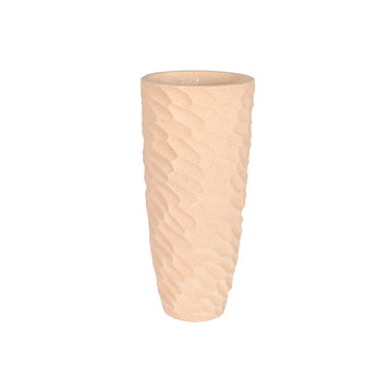 Vaso Home ESPRIT Beige Fibra di Vetro Scandinavo 40,5 x 40,5 x 91 cm