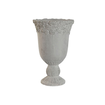 Vaso Home ESPRIT Bianco Cemento Romantico Consumato 31 x 31 x 49 cm