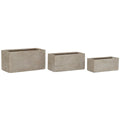 Vaso rettangolare da Balcone Home ESPRIT Beige Magnesio 74,5 x 37,5 x 37,5 cm