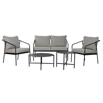 Set di Tavolo, Panca e 2 Sedie Home ESPRIT Acciaio 121 x 70 x 75 cm