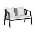 Set Tavolo con 3 Sedie Home ESPRIT Nero Cristallo Acciaio 123 x 66 x 72 cm