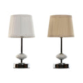 Lampada da tavolo Home ESPRIT Bianco Beige Metallo Porcellana 20 W 220 V 17,5 x 17,5 x 35 cm (2 Unità)