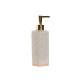 Dispenser di Sapone Home ESPRIT Beige Dorato Gres Mat 8 x 7 x 21 cm