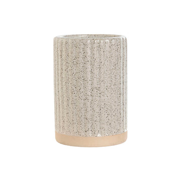 Bicchiere Home ESPRIT Beige Dorato Gres 7 x 7 x 10,5 cm