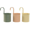 Vaso Home ESPRIT Giallo Verde Ambra Rosa chiaro Metallo 11,5 x 11,5 x 21 cm (3 Unità)