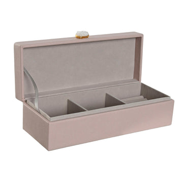 Scatola-Portagioie Home ESPRIT Rosa chiaro 28,5 x 12,5 x 5,5 cm