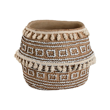 Vaso Home ESPRIT Marrone Beige Cemento Tropicale 34 x 34 x 26 cm