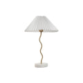 Lampada da tavolo Home ESPRIT Bianco Dorato Lino Metallo 50 W 220 V 36 x 36 x 52 cm