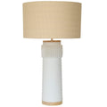 Lampada da tavolo Home ESPRIT Lino Ceramica 46 x 46 x 77 cm