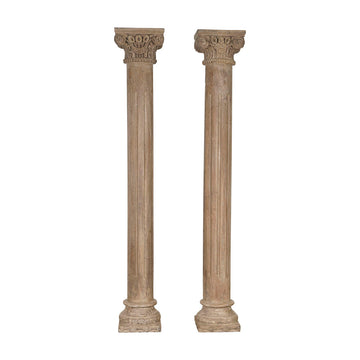 Statue da giardino Home ESPRIT teak 36 x 36 x 229 cm Colonna