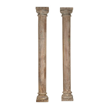 Statue da giardino Home ESPRIT teak 40 x 40 x 287 cm Colonna