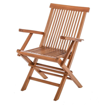 Sedia da giardino Kayla 56 x 60 x 90 cm Naturale teak