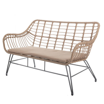 Poltrona da giardino Ariki 121 x 62 x 76 cm rattan sintetico Acciaio Grafite