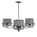 Lampadario Grigio Argentato Lino Metallo Ferro 220-240 V 52 x 50 x 44,5 cm