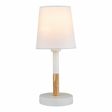 Lampada da tavolo EDM 32016 Bianco Legno Acciaio 40 W 220-240 V Ø 13 x 32 cm