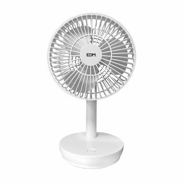 Ventilatore da Tavolo EDM 33501 Bianco 5 W 4 W 16,5 x 18,5 cm 17 x 13 x 26 cm Ricaricabile USB