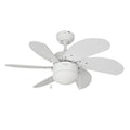 Ventilatore da Soffitto con Luce EDM 33985 Aral Bianco 50 W