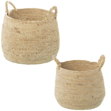 Set di Cesti Alexandra House Living 03769 Marrone vimini Rattan Fibra naturale (2 Unità)